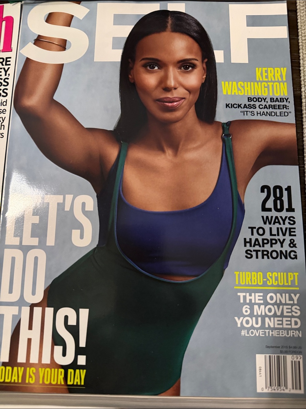 Kerry Washington Graphic Magazine Cover Print Tank Top - Navy/Green - Picture 5 of 8